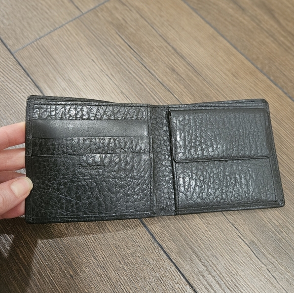 Vintage 🌟 Burberrys Black Leather Bi-Fold Wallet - Picture 3 of 14